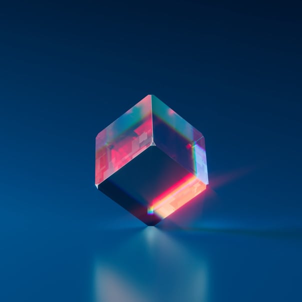 glass prism cube